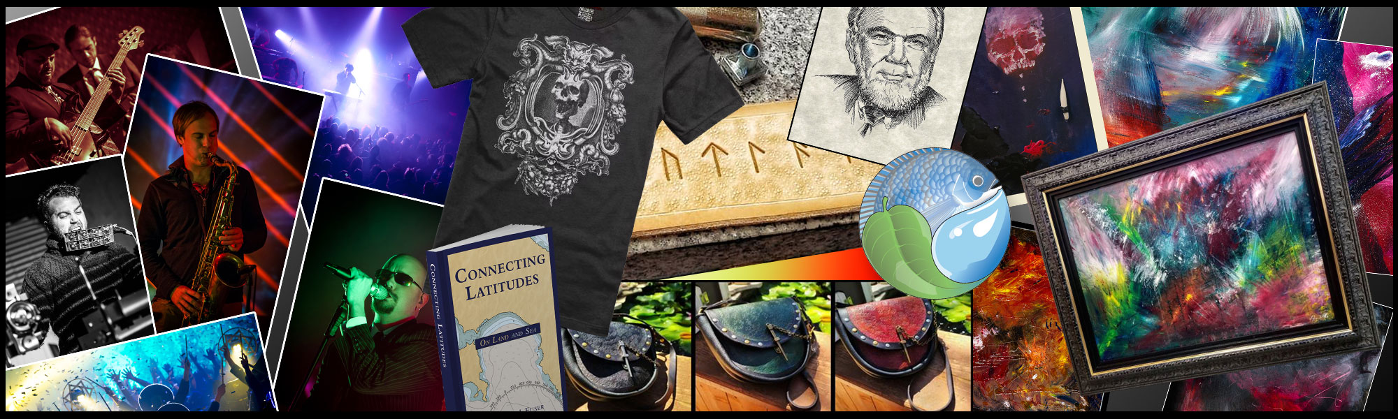 Home Page Banner showing collage of work